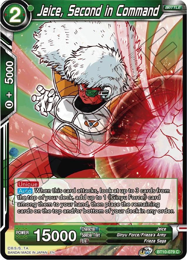 Jeice, Second in Command BT10-079