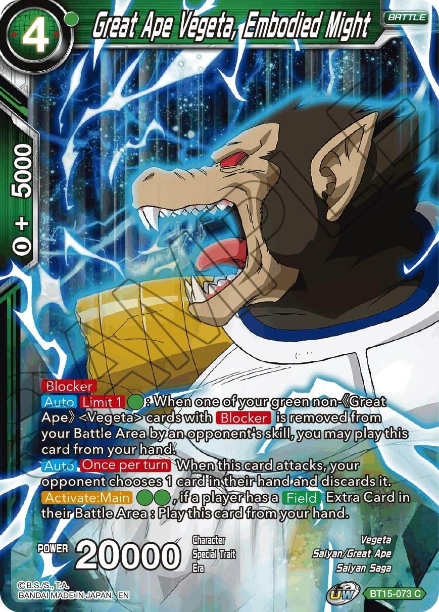 Great Ape Vegeta, Embodied Might BT15-073
