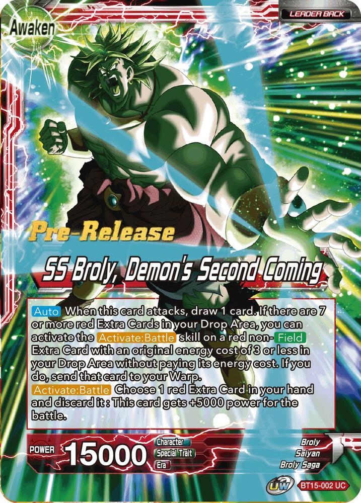 Broly // SS Broly, Demon's Second Coming [Pre-Release] BT15-002