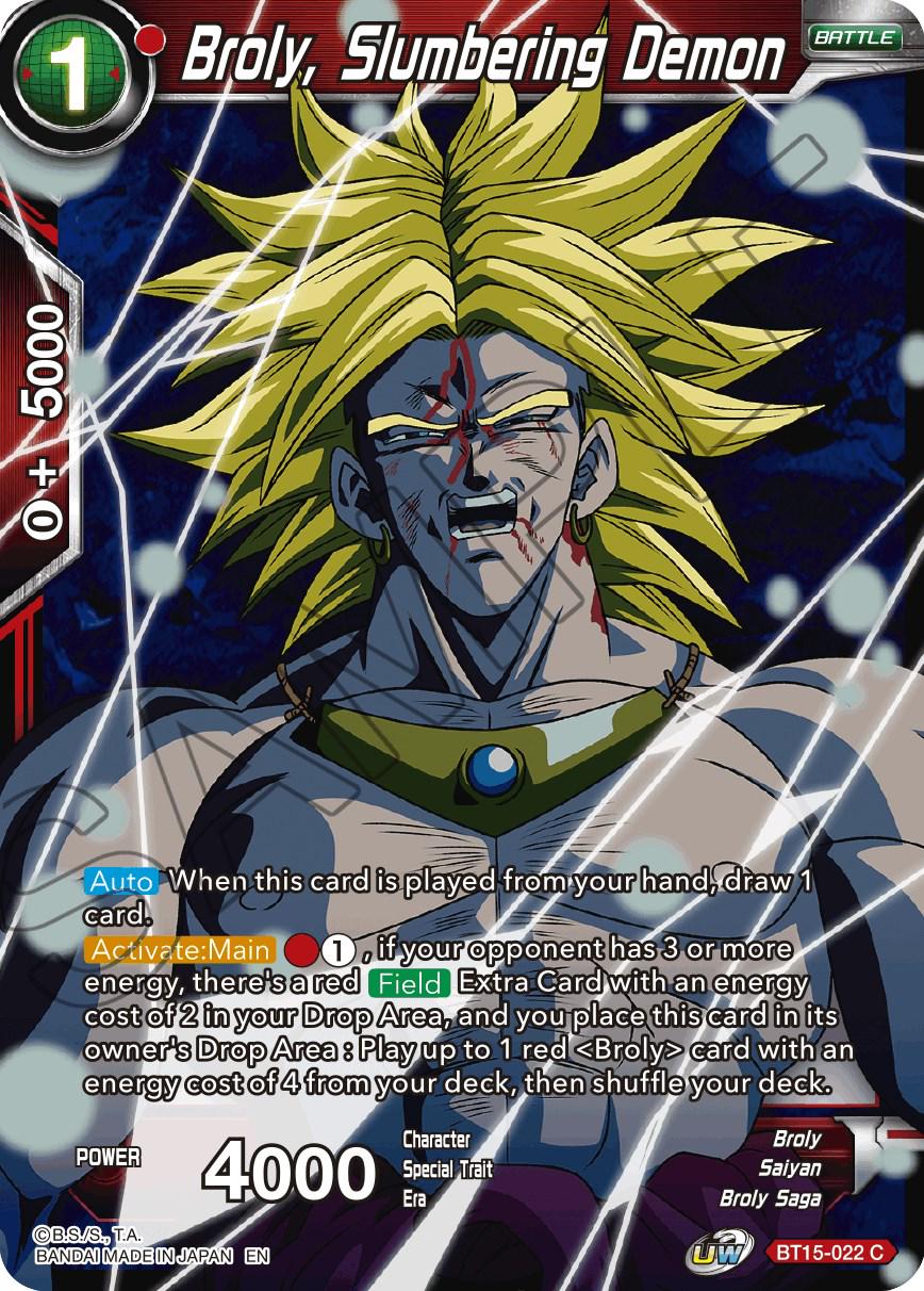 Broly, Slumbering Demon BT15-022