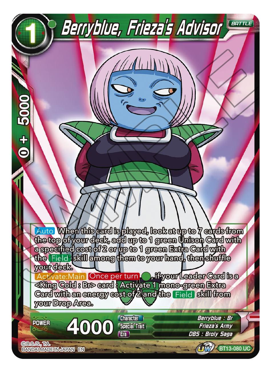 Berryblue, Frieza's Advisor BT13-080