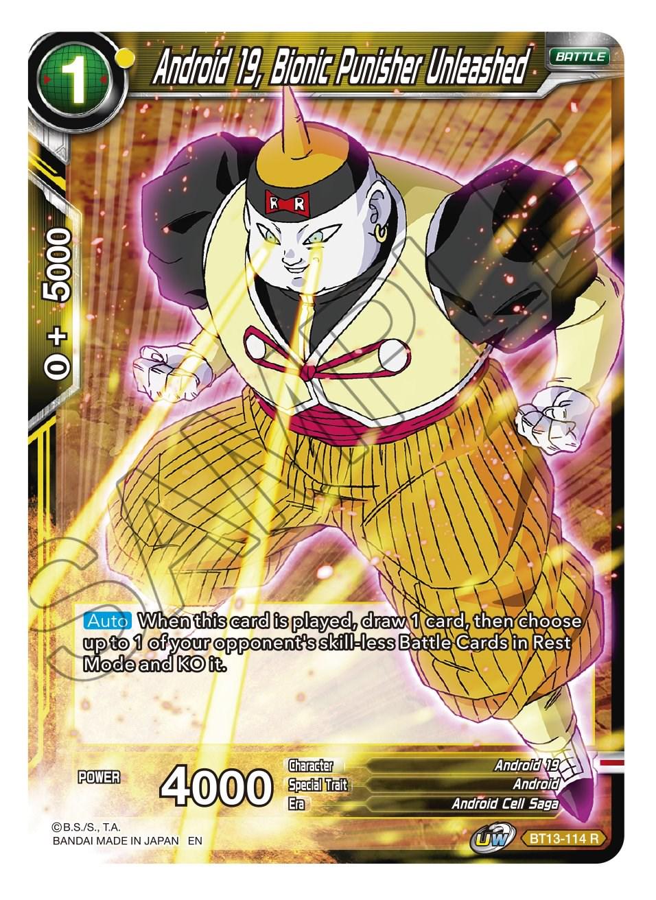 Android 19, Bionic Punisher Unleashed BT13-114