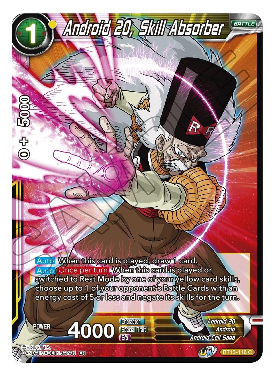 Android 20, Skill Absorber BT13-116
