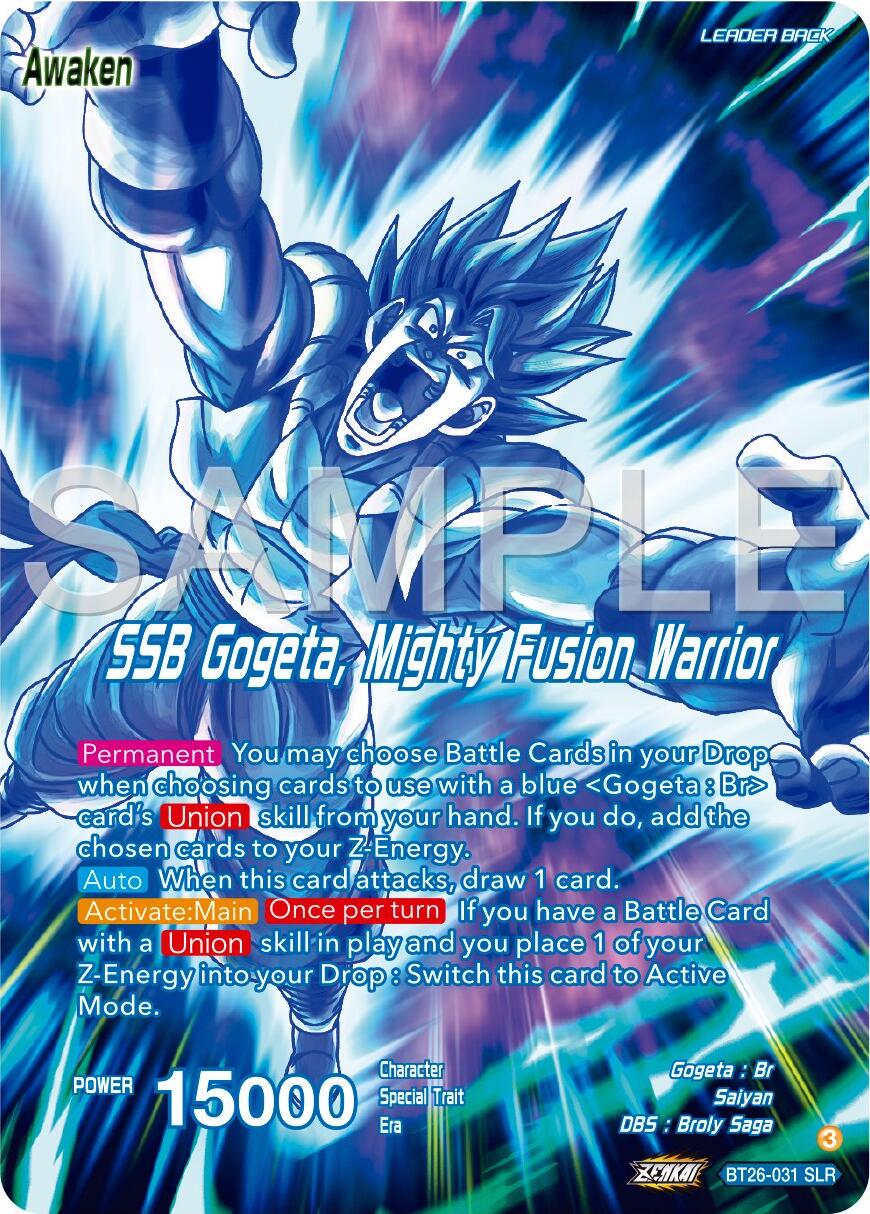 Gogeta // SSB Gogeta, Mighty Fusion Warrior [Alternate Art] BT26-031