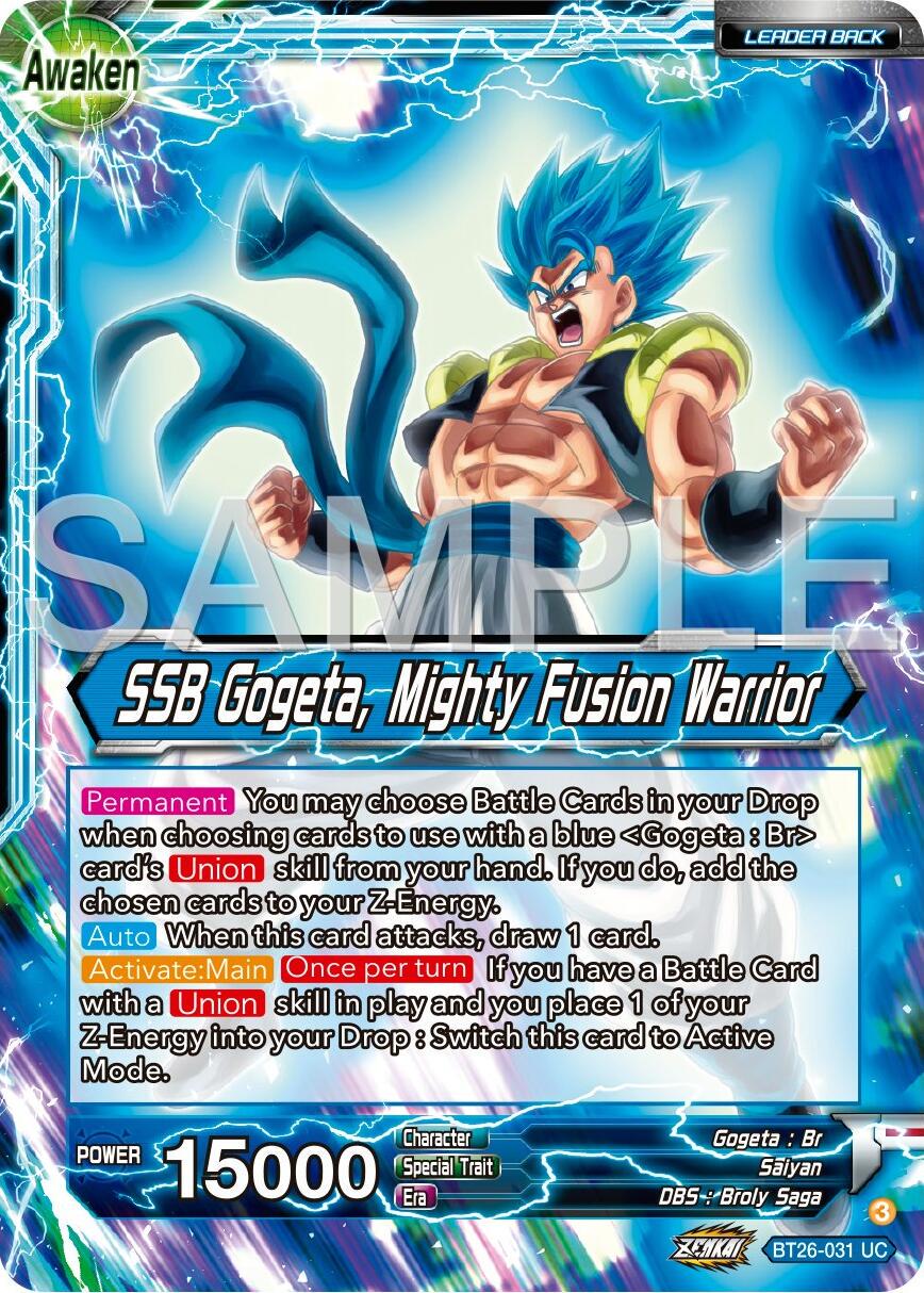 Gogeta // SSB Gogeta, Mighty Fusion Warrior BT26-031