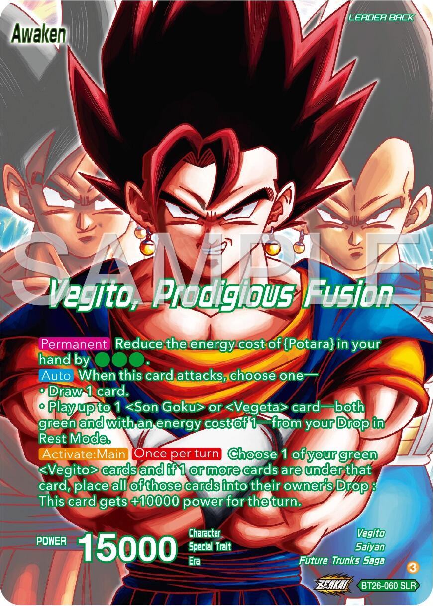 Son Goku & Vegeta // Vegito, Prodigious Fusion [Alternate Art] BT26-060