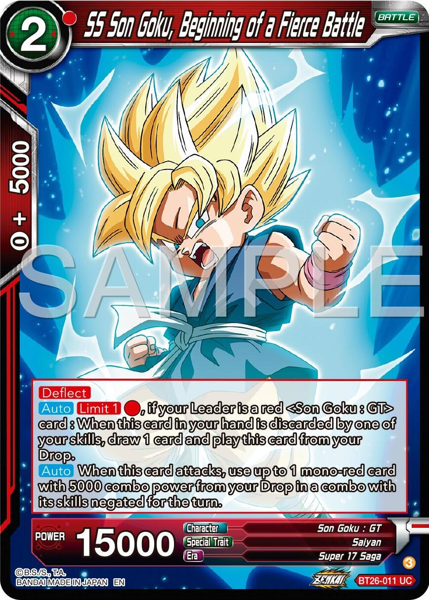 SS Son Goku, Beginning of a Fierce Battle BT26-011