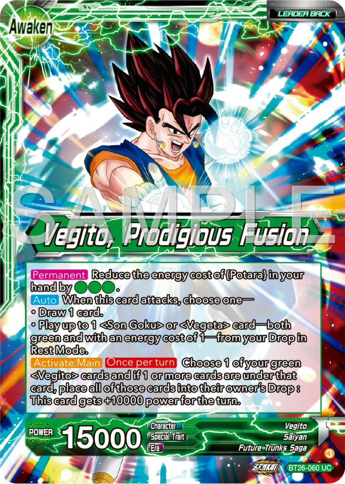 Son Goku & Vegeta // Vegito, Prodigious Fusion BT26-060