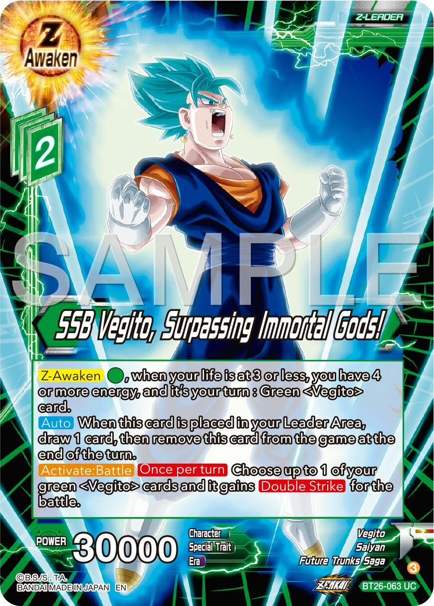 SSB Vegito, Surpassing Immortal Gods! BT26-063
