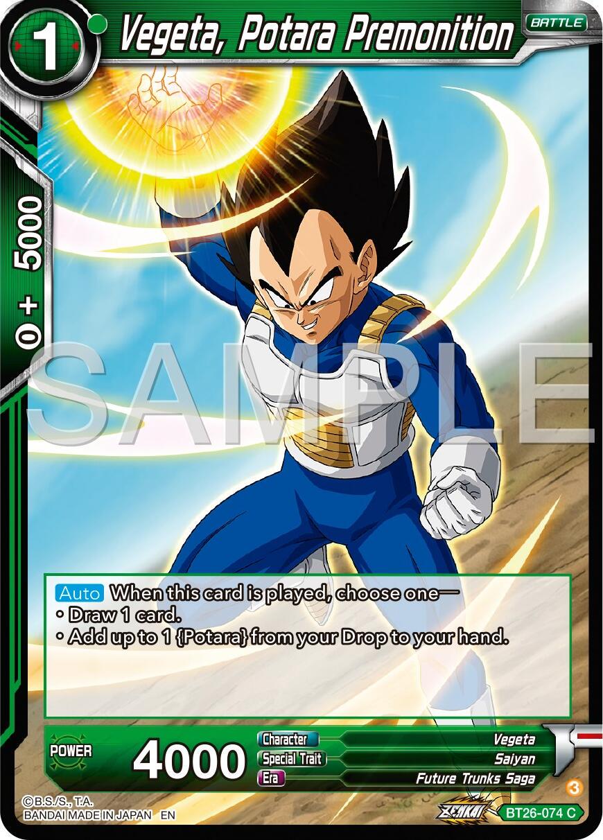 Vegeta, Potara Premonition BT26-074