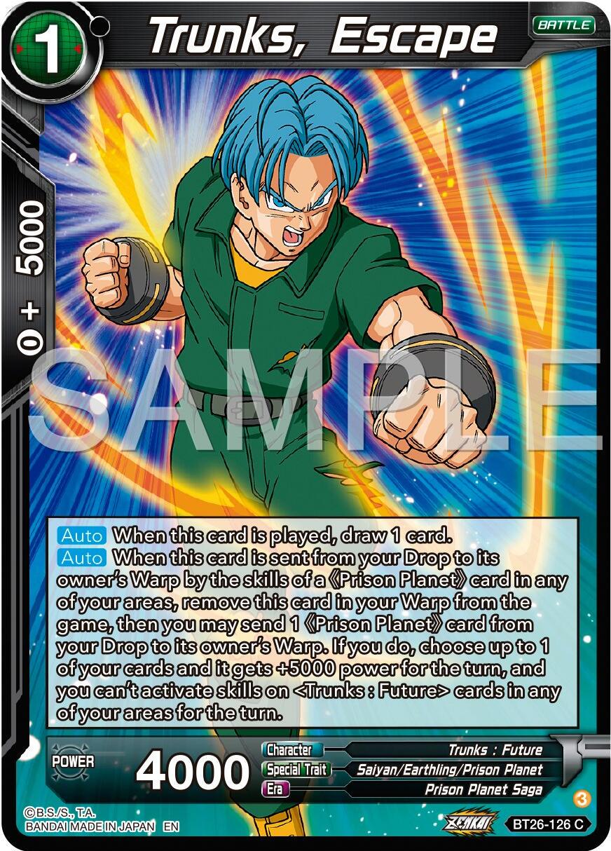 Trunks, Escape BT26-126