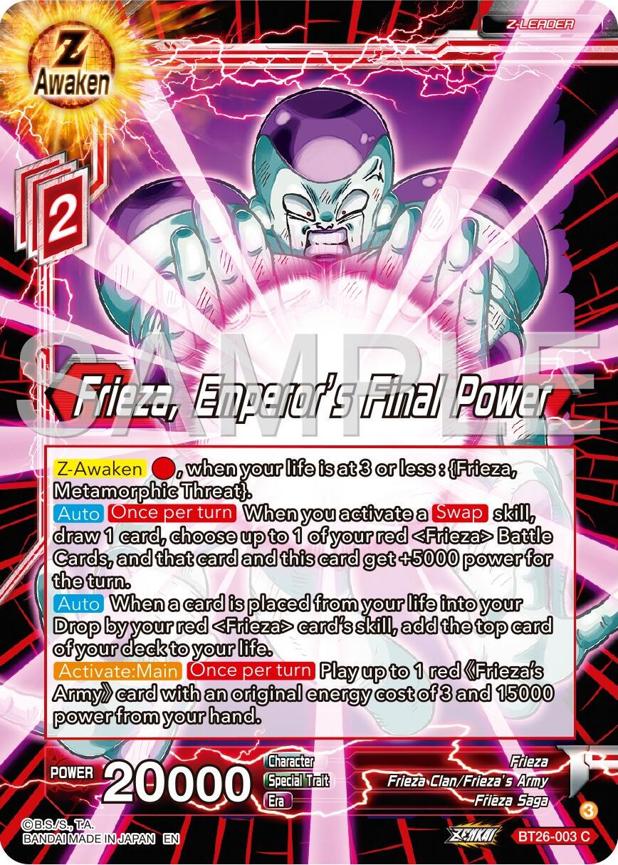 Frieza, Emperor's Final Power BT26-003