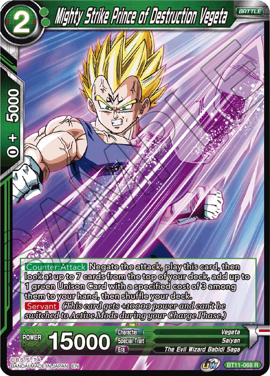 Mighty Strike Prince of Destruction Vegeta BT11-068