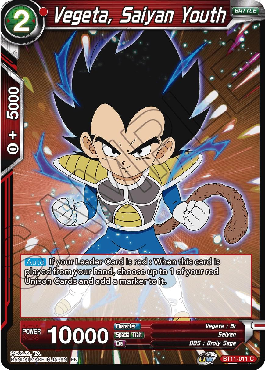 Vegeta, Saiyan Youth BT11-011