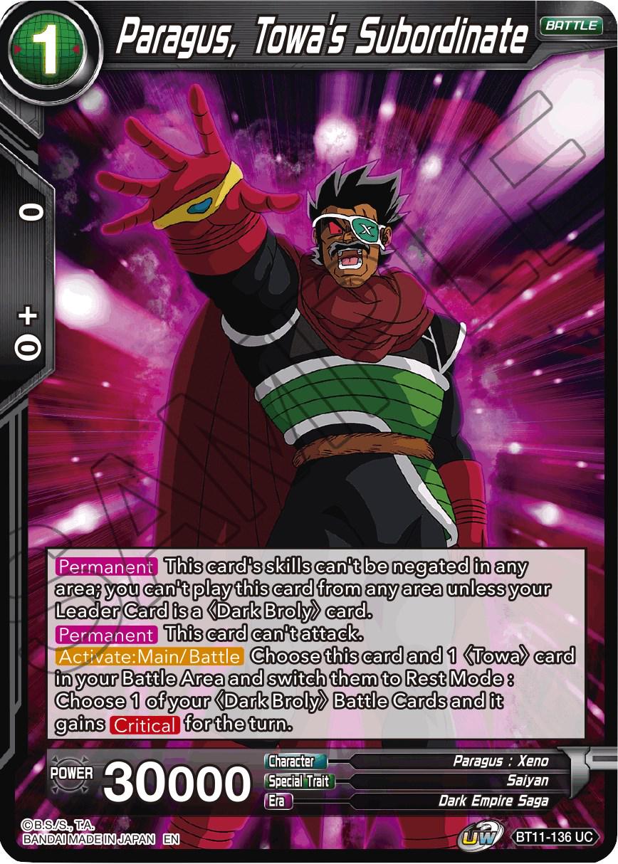 Paragus, Towa's Subordinate BT11-136