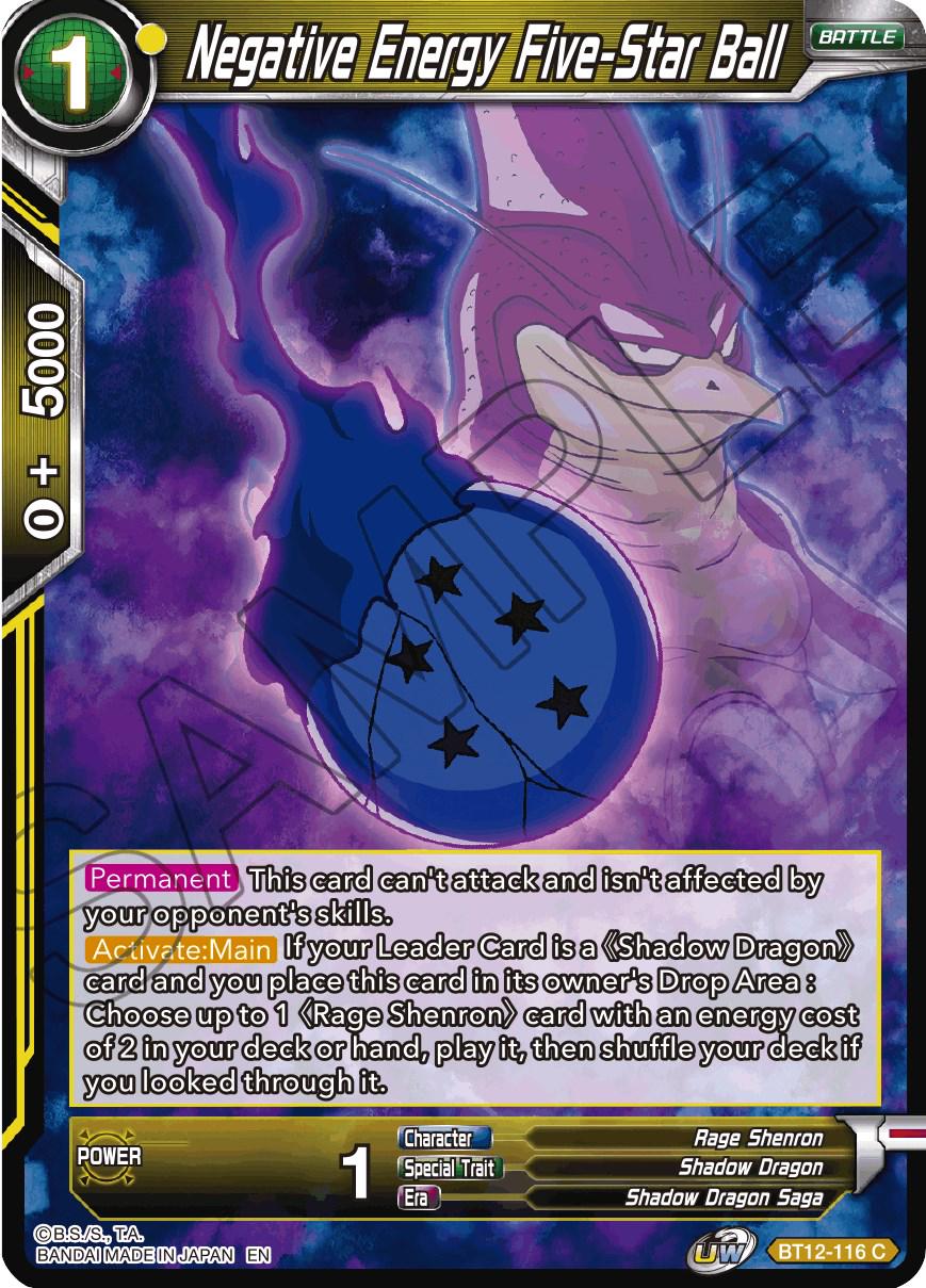 Negative Energy Five-Star Ball BT12-116