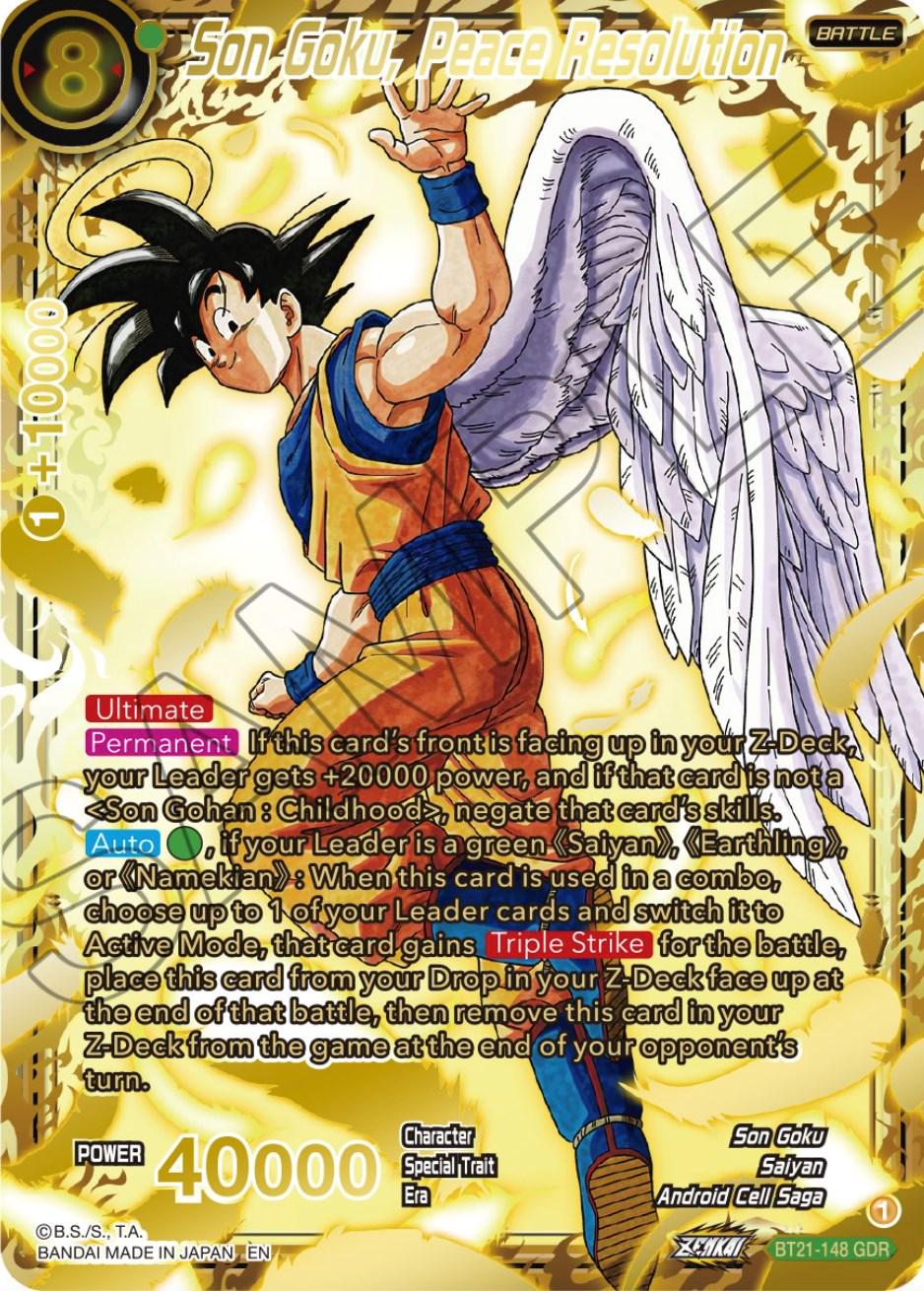 Son Goku, Peace Resolution [God Rare Foil] BT21-148