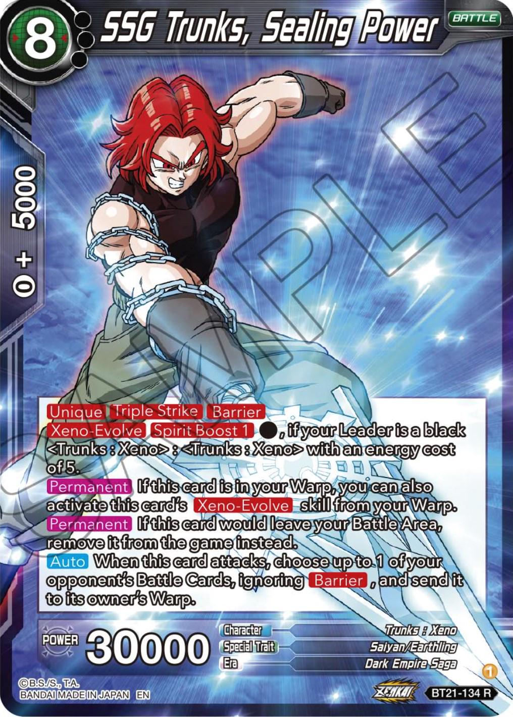 SSG Trunks, Sealing Power BT21-134
