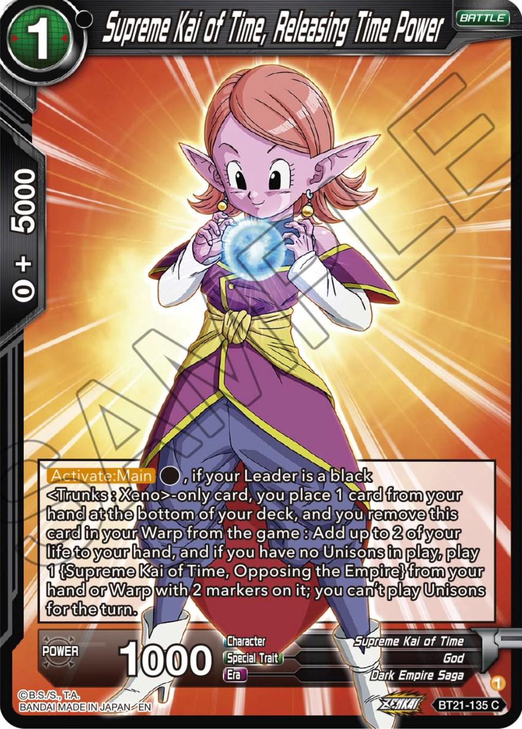 Supreme Kai of Time, Releasing Time Power BT21-135