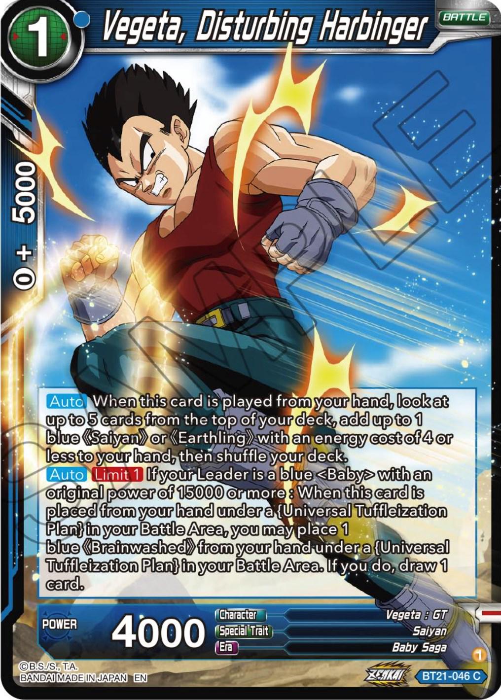 Vegeta, Disturbing Harbinger BT21-046