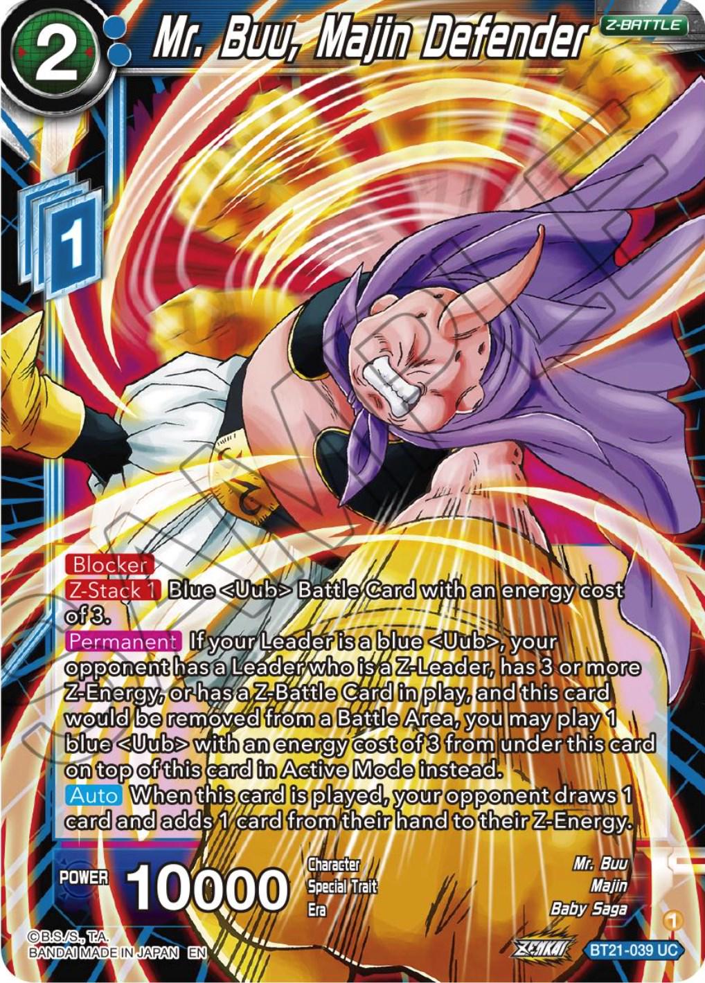Mr. Buu, Majin Defender BT21-039