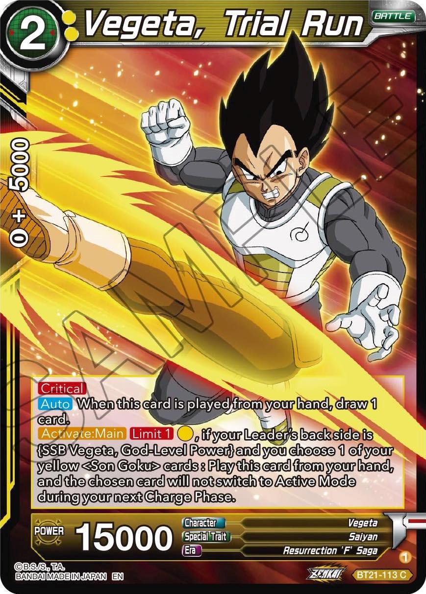 Vegeta, Trial Run BT21-113