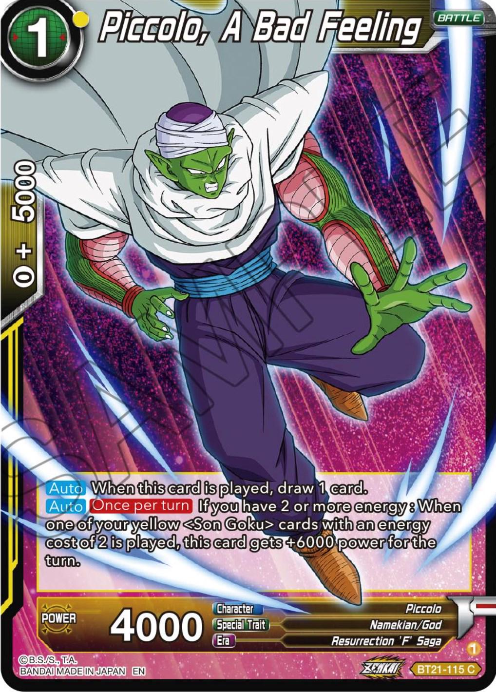 Piccolo, A Bad Feeling BT21-115