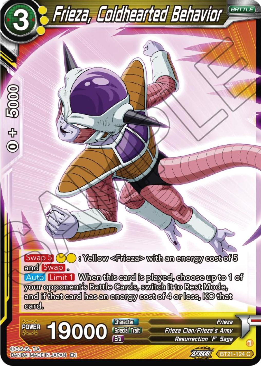 Frieza, Coldhearted Behavior BT21-124