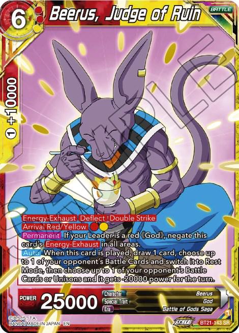 Beerus, Judge of Ruin BT21-143