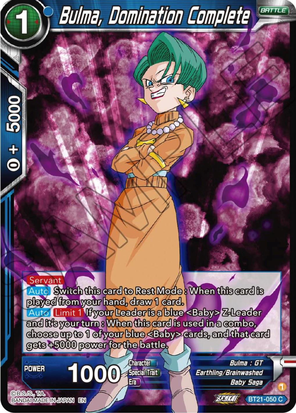 Bulma, Domination Complete BT21-050