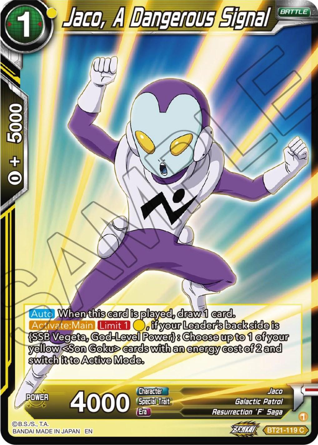 Jaco, A Dangerous Signal BT21-119