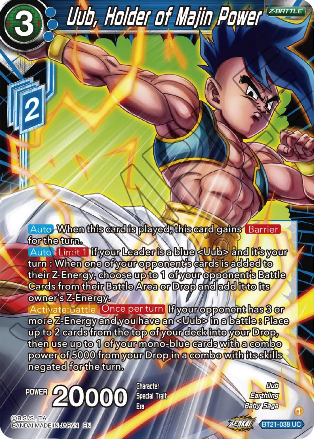 Uub, Holder of Majin Power BT21-038