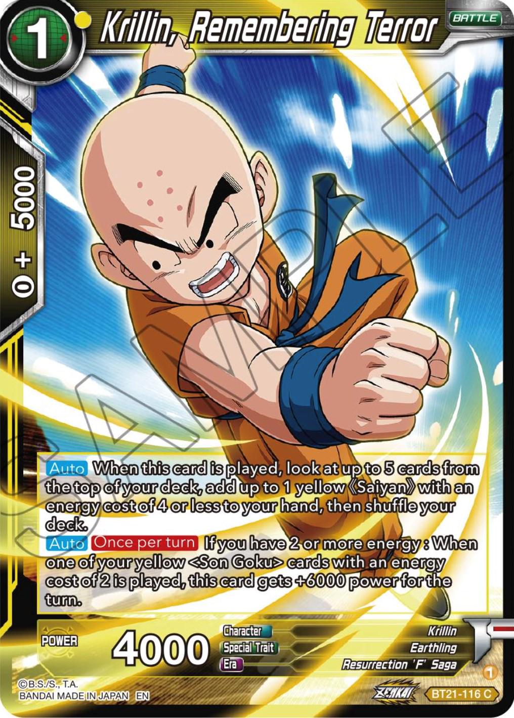 Krillin, Remembering Terror BT21-116