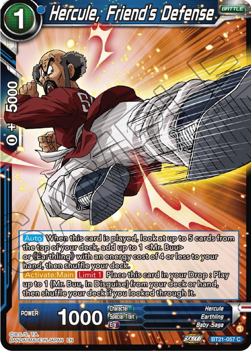 Hercule, Friend's Defense BT21-057