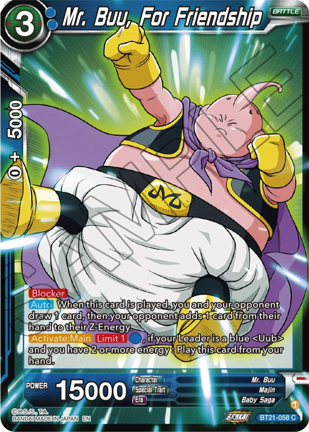 Mr. Buu, For Friendship BT21-058