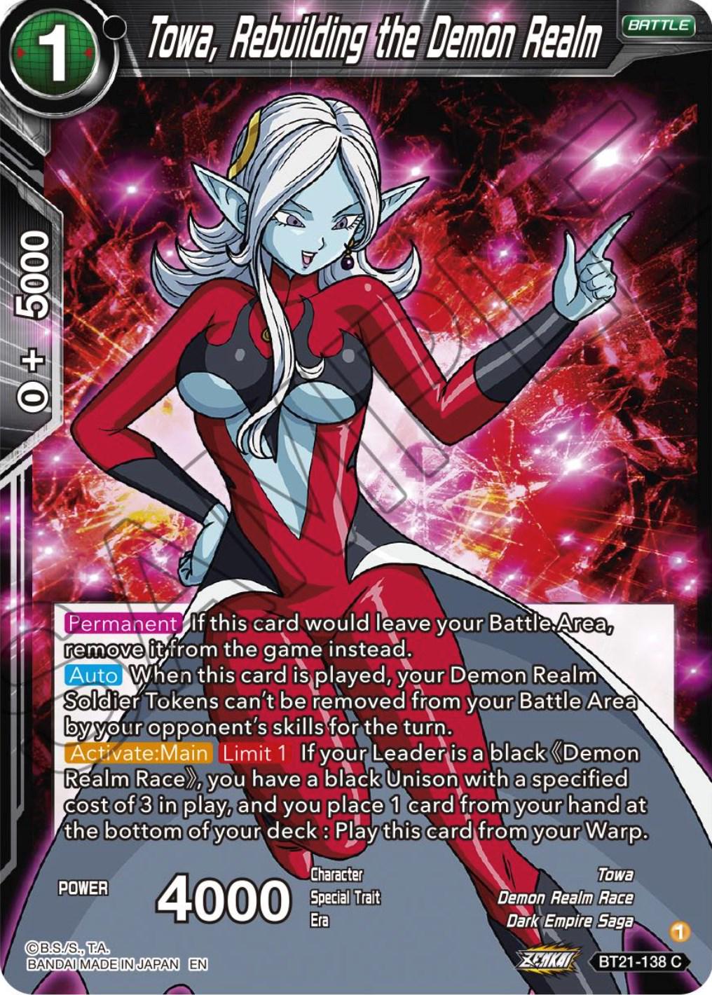 Towa, Rebuilding the Demon Realm BT21-138
