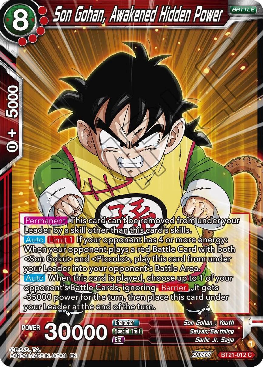 Son Gohan, Awakened Hidden Power BT21-012