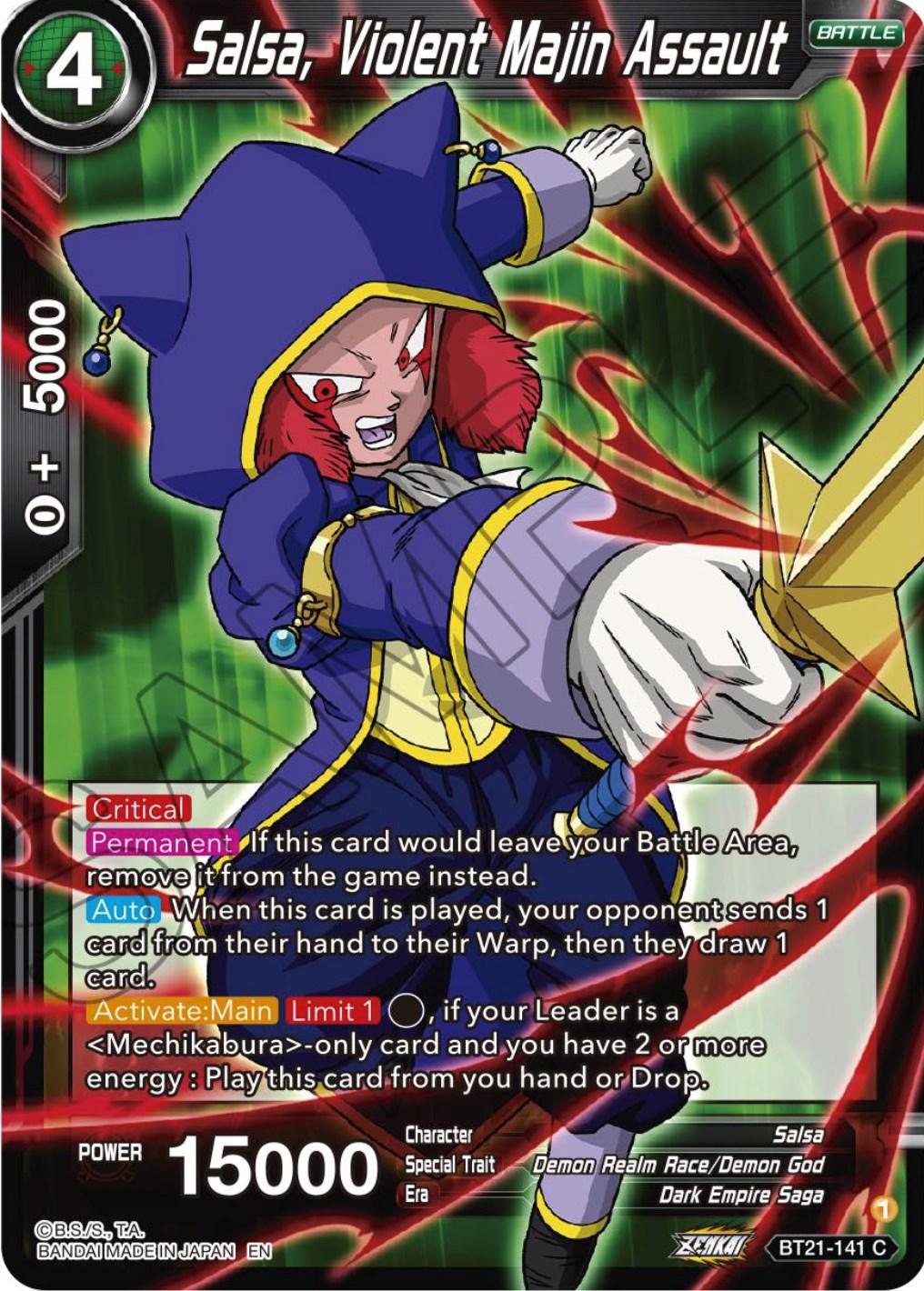 Salsa, Violent Majin Assault BT21-141