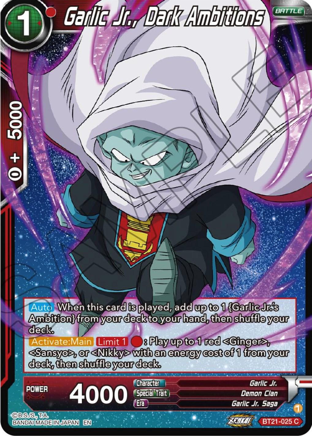 Garlic Jr., Dark Ambitions BT21-025