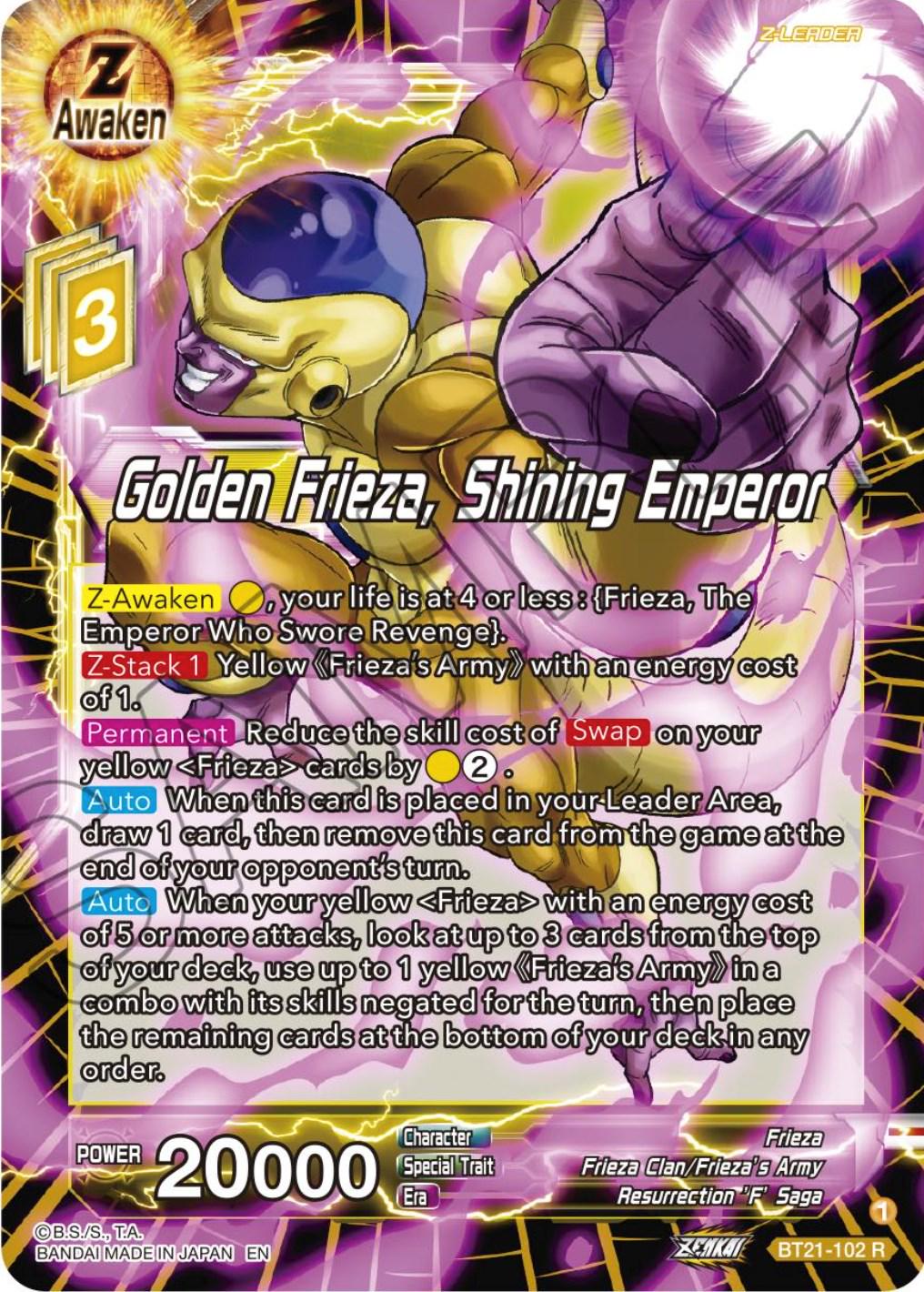 Golden Frieza, Shining Emperor BT21-102