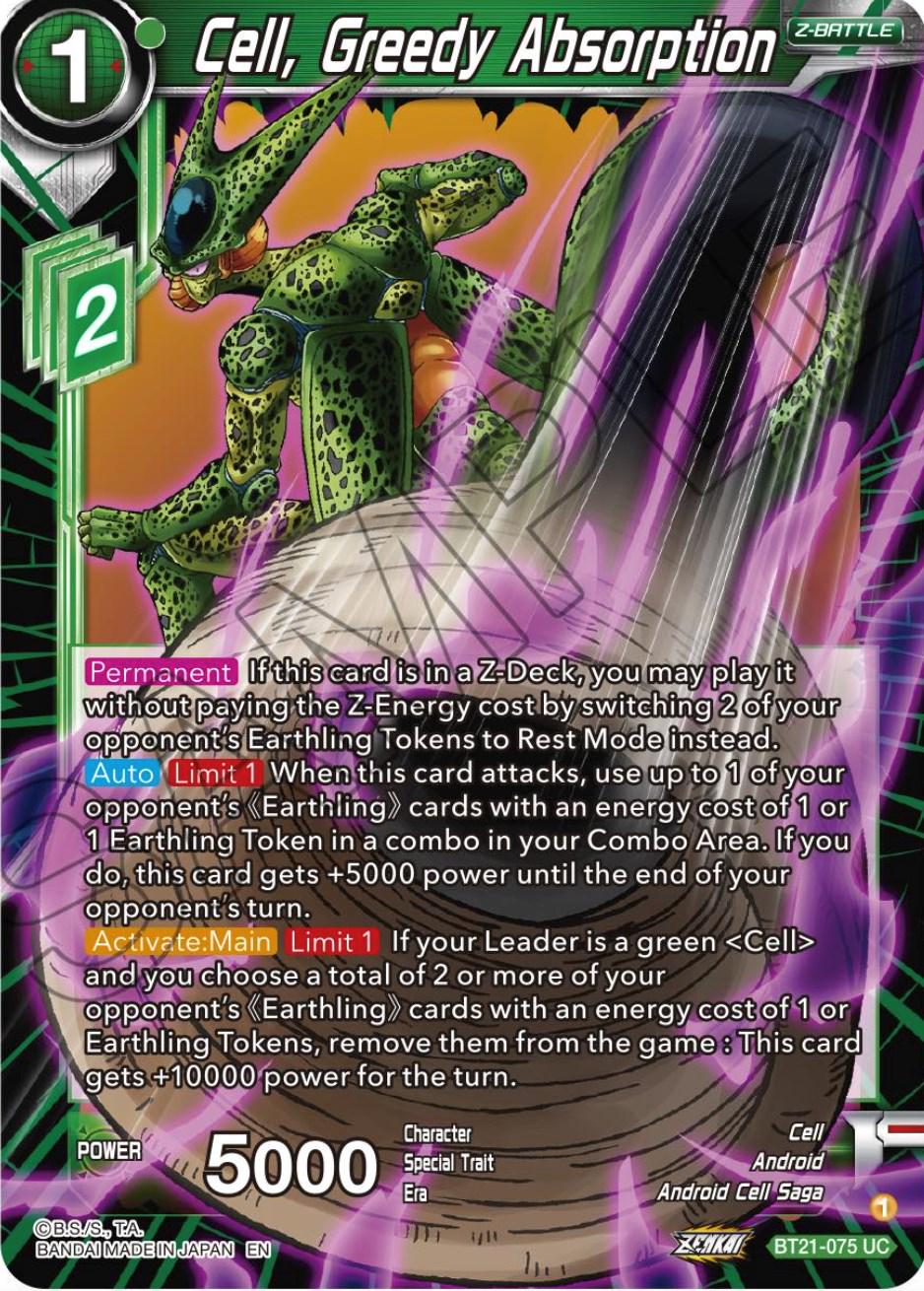 Cell, Greedy Absorption BT21-075