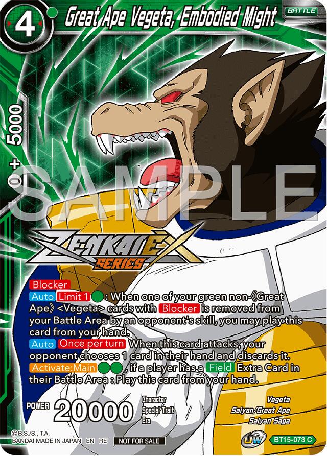 Great Ape Vegeta, Embodied Might BT15-073