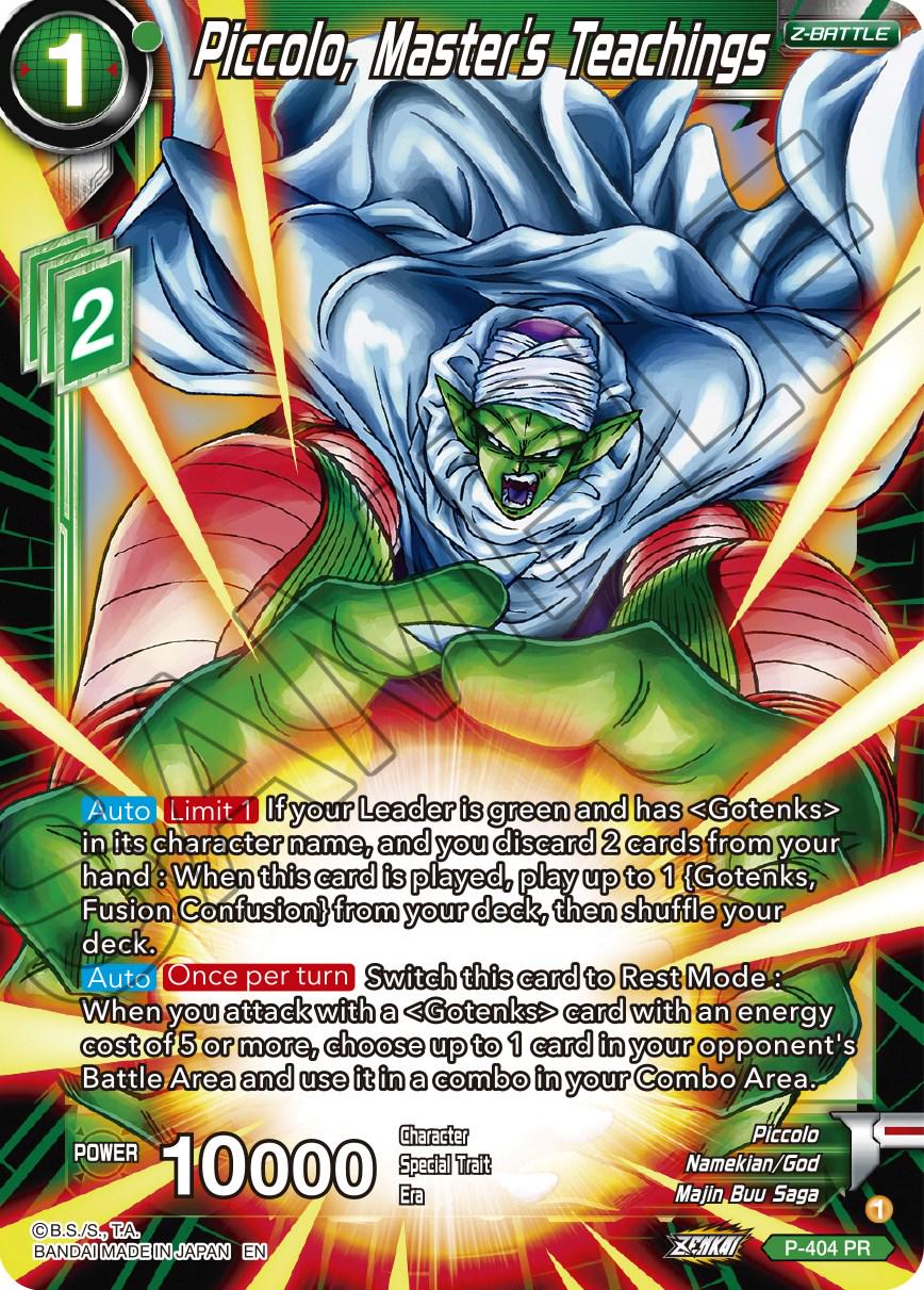 Piccolo, Master's Teachings P-404