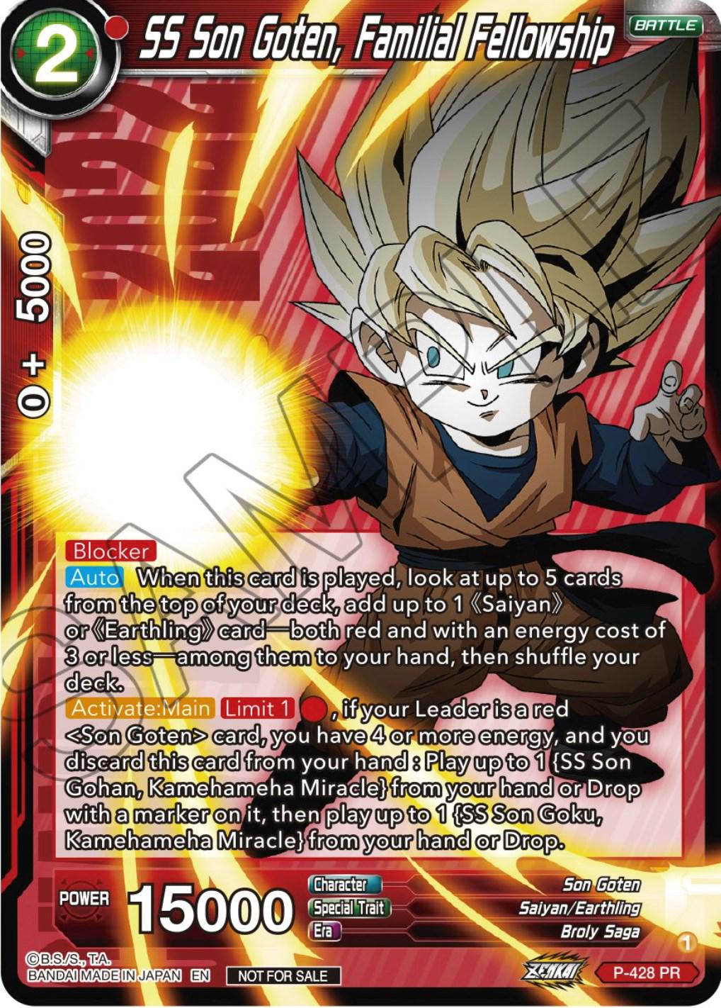 SS Son Goten, Familial Fellowship P-428