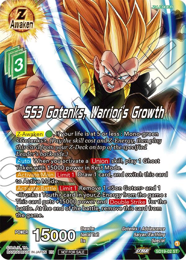 SS3 Gotenks, Warrior's Growth SD19-02