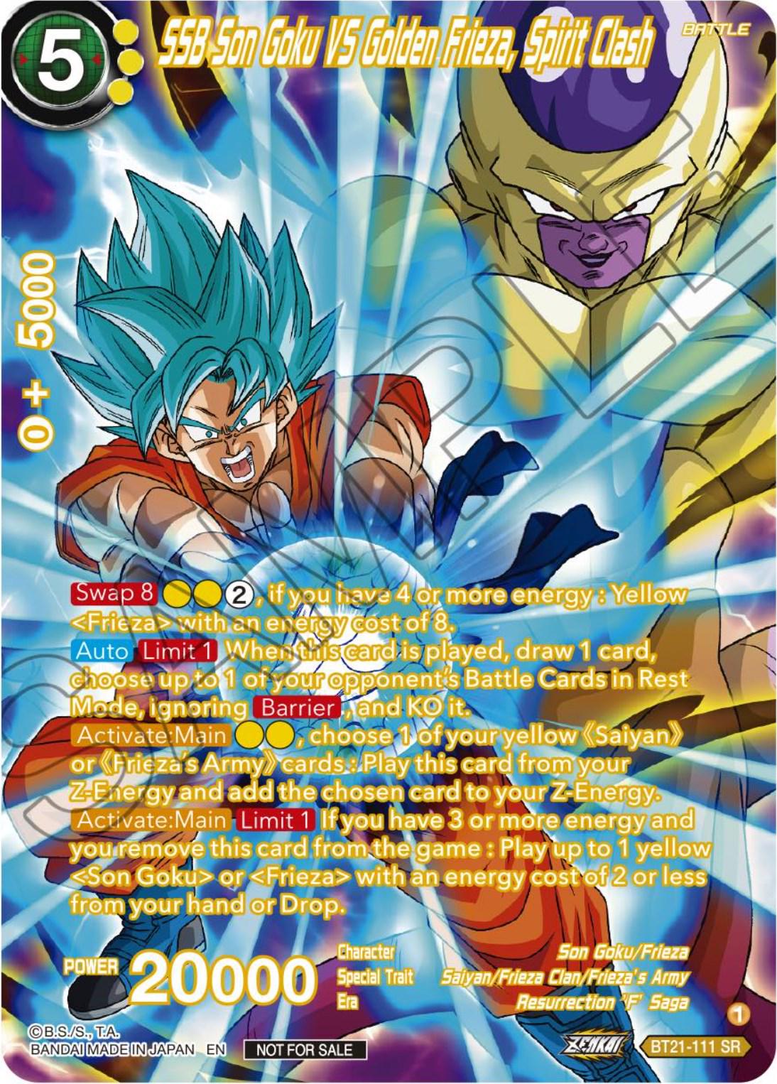 SSB Son Goku VS Golden Frieza, Spirit Clash [Alternate Art] BT21-111