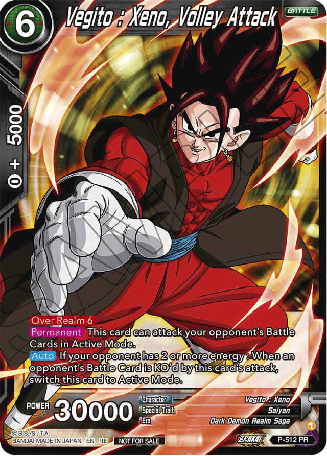 Vegito: Xeno, Volley Attack P-512