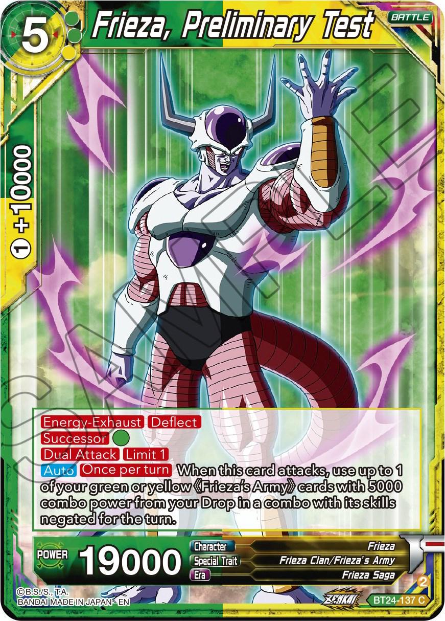 Frieza, Preliminary Test BT24-137