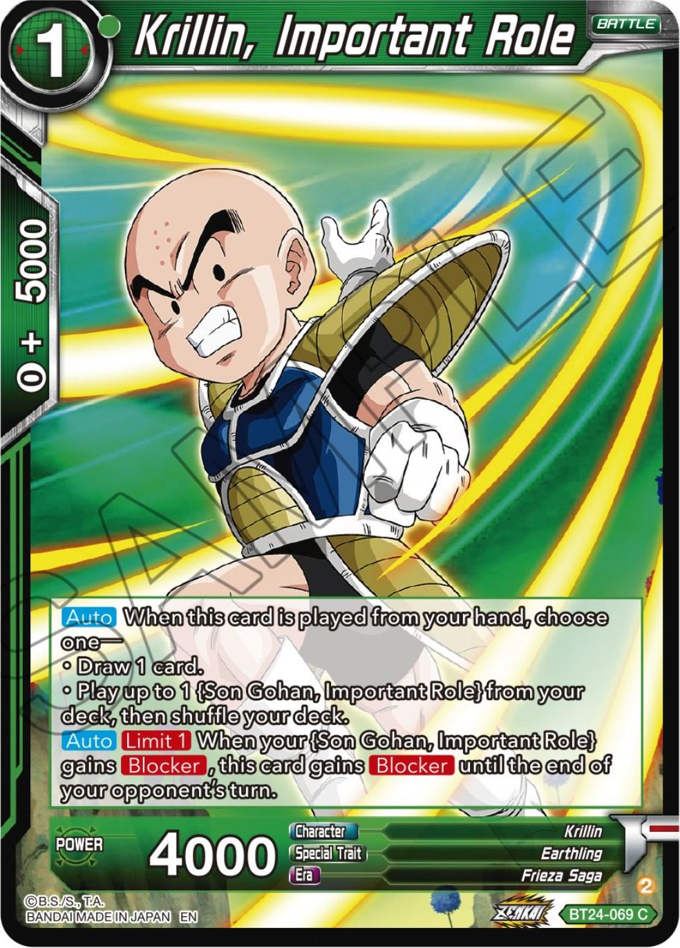 Krillin, Important Role BT24-069