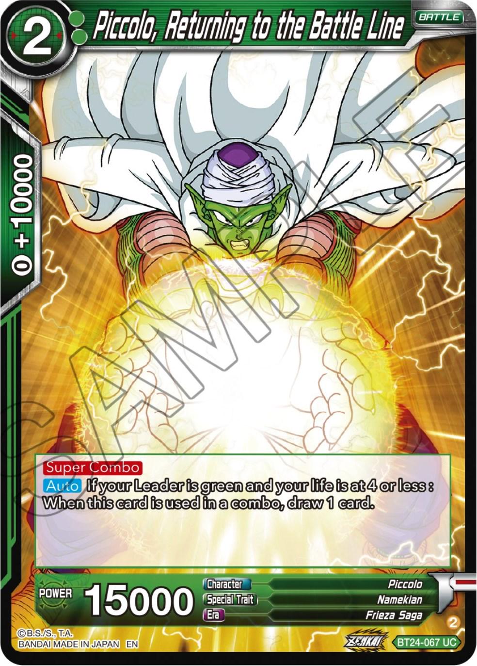 Piccolo, Returning to the Battle Line BT24-067